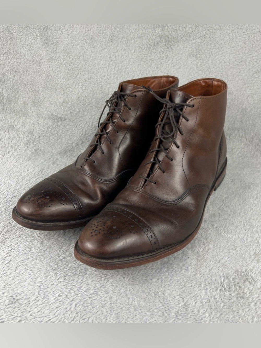 Allen Edmonds Fifth Street Dress Shoes Ankle Boot 10.5 D Brown Cap Toe Oxfords